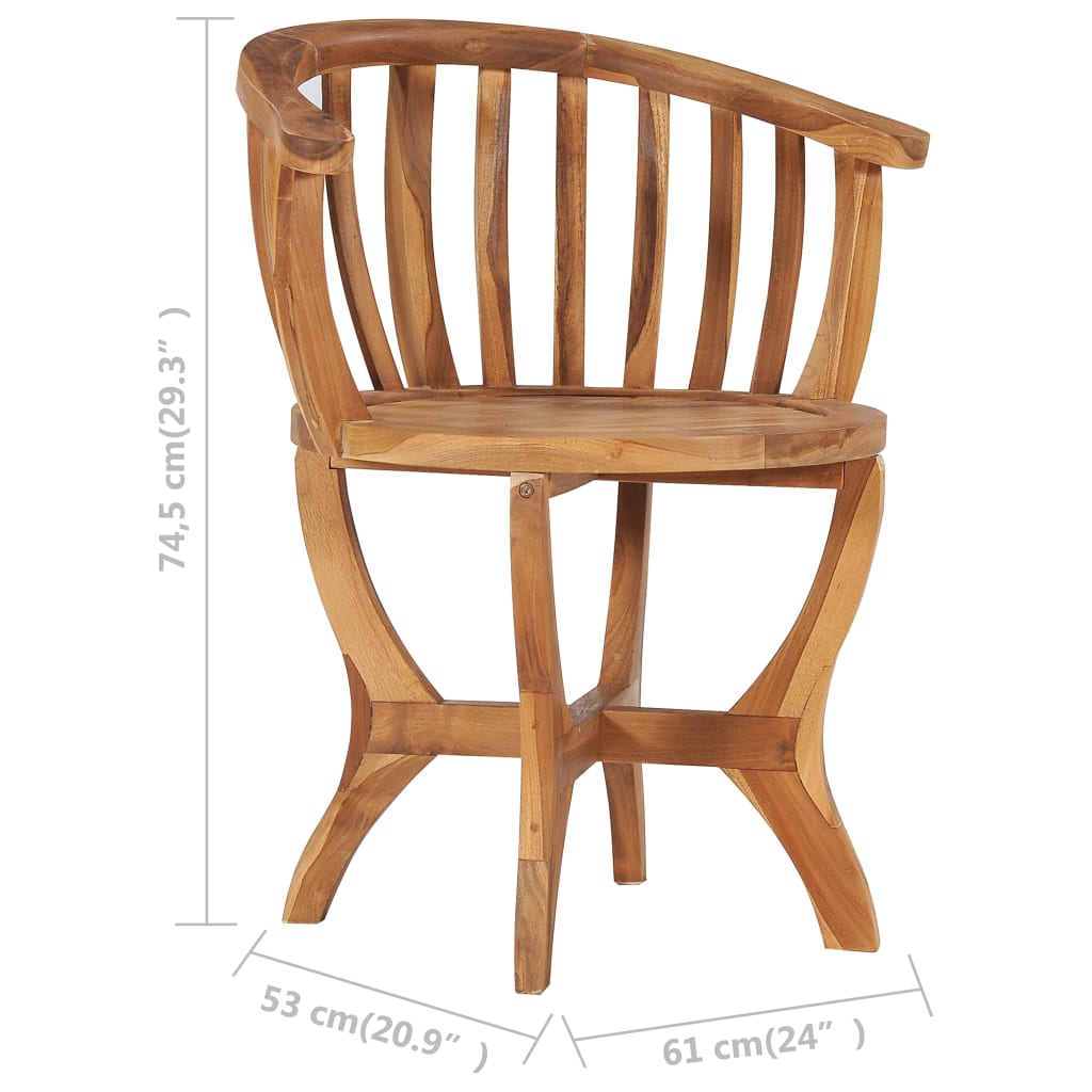 3-tlg. Garten-Bistro-Set Teak Massivholz