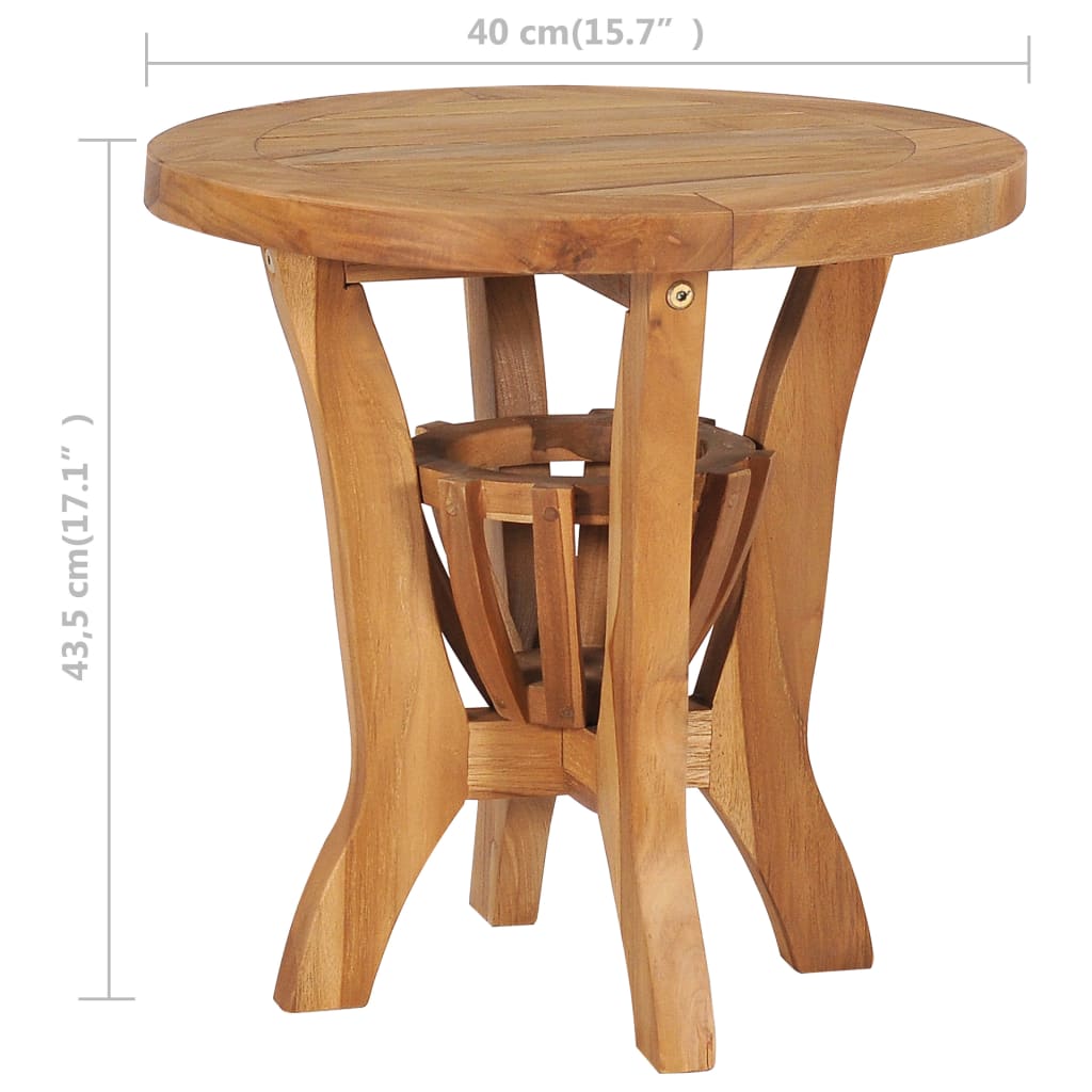 3-tlg. Garten-Bistro-Set Teak Massivholz