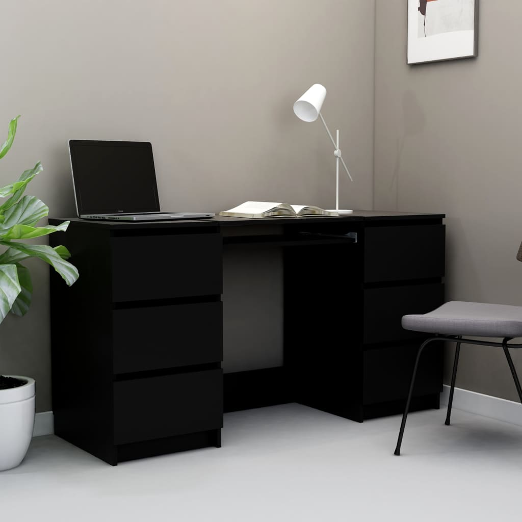 Schreibtisch Schwarz 140x50x77 cm Holzwerkstoff