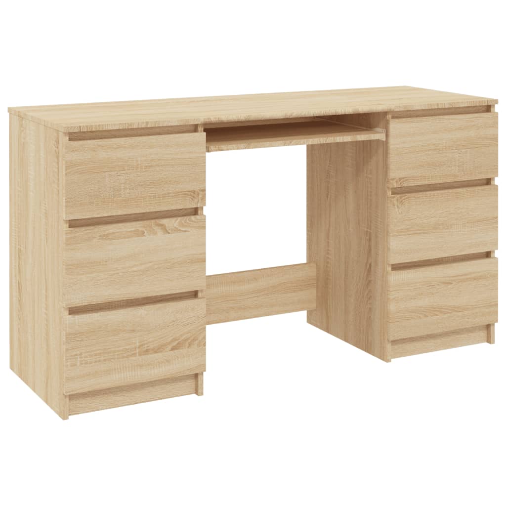 Schreibtisch Sonoma-Eiche 140x50x77 cm Holzwerkstoff