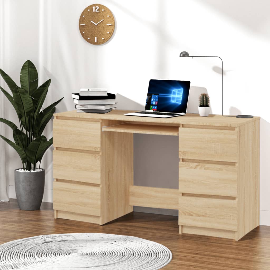 Schreibtisch Sonoma-Eiche 140x50x77 cm Holzwerkstoff
