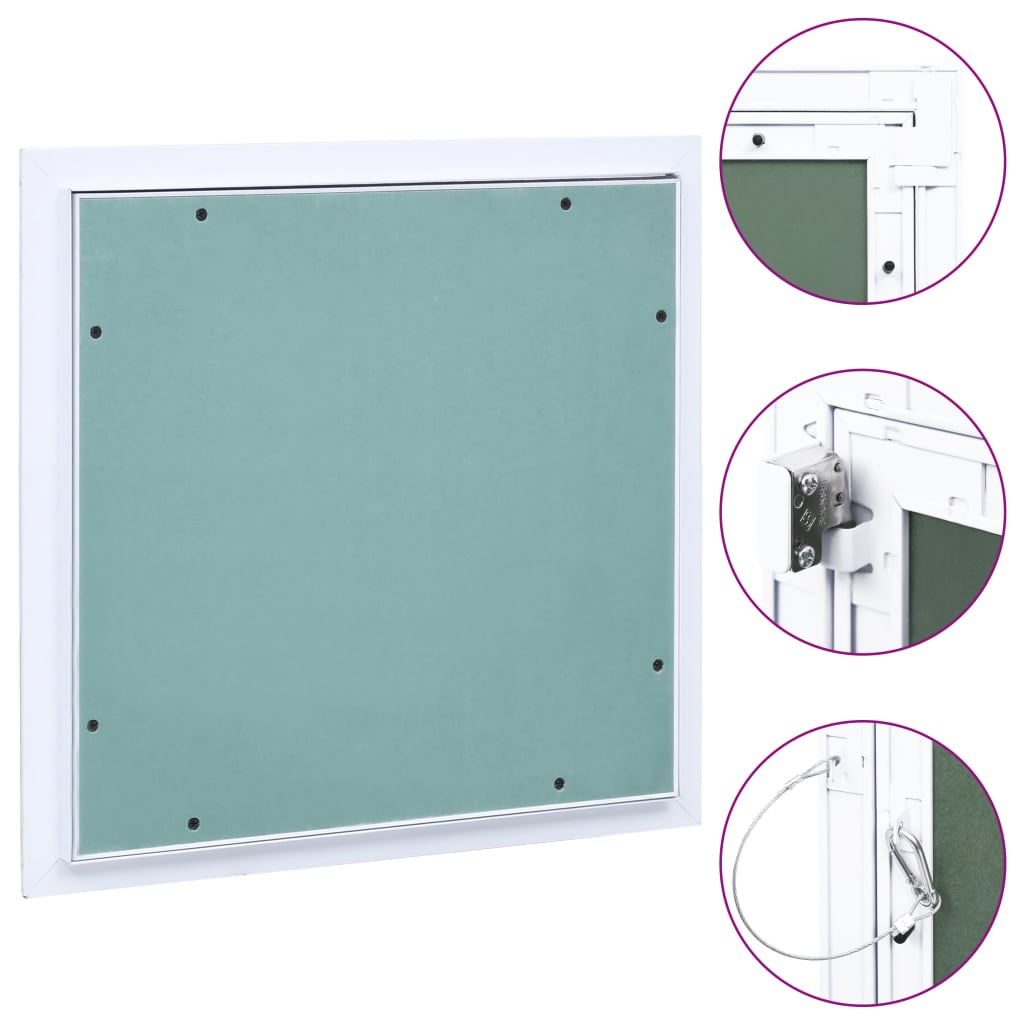 Inspection flap with aluminum frame and plasterboard 300x300 mm