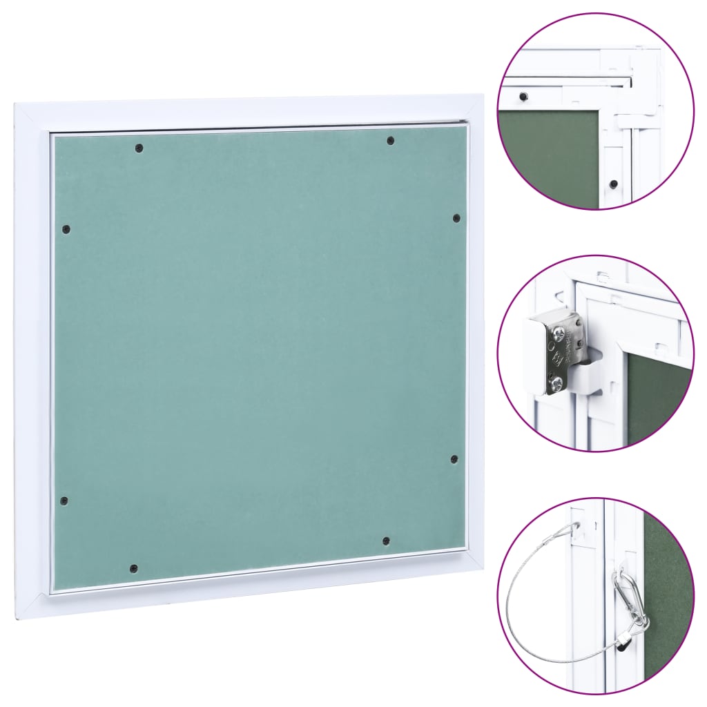 Inspection flap with aluminum frame and plasterboard 400x400 mm