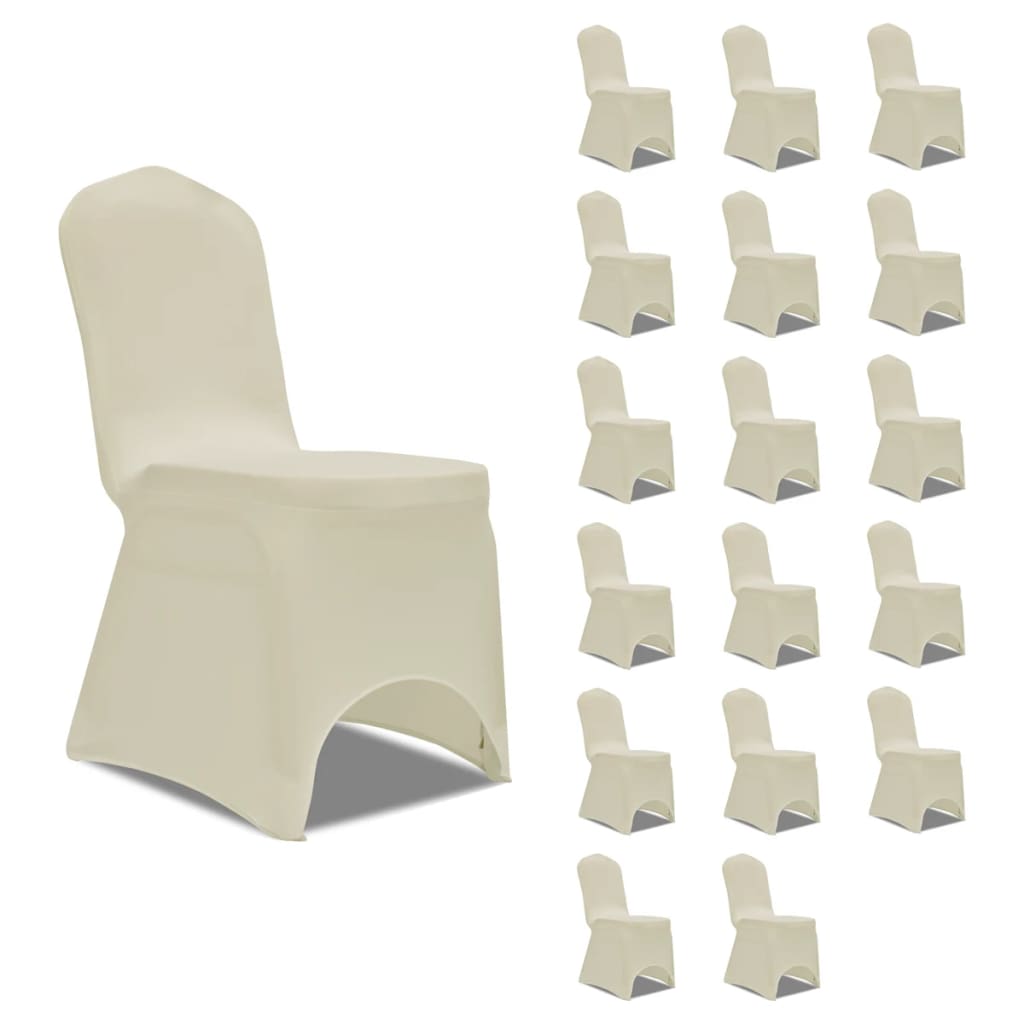 Stretch chair covers cream 18 pieces.