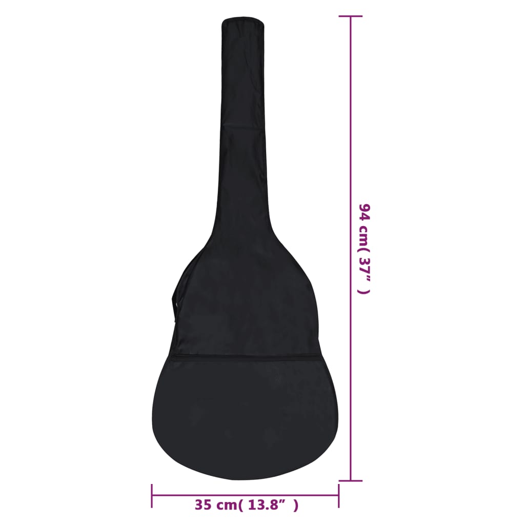 Guitar bag for 3/4 classical guitar black 94x35 cm fabric
