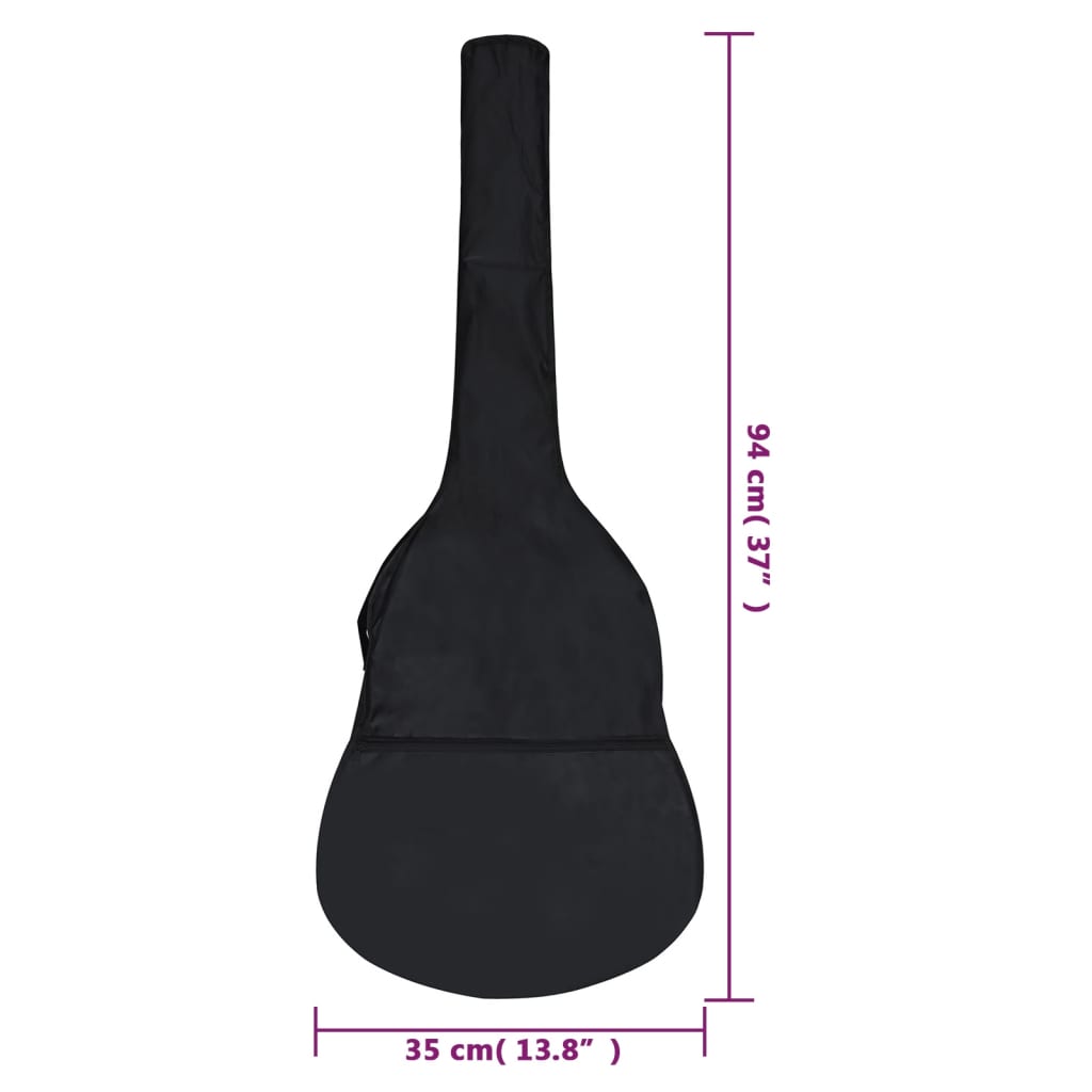 Guitar bag for 1/2 classical guitar black 94x35 cm fabric