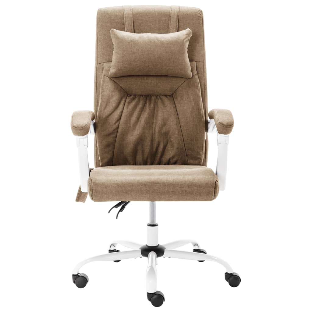 Massage office chair taupe fabric