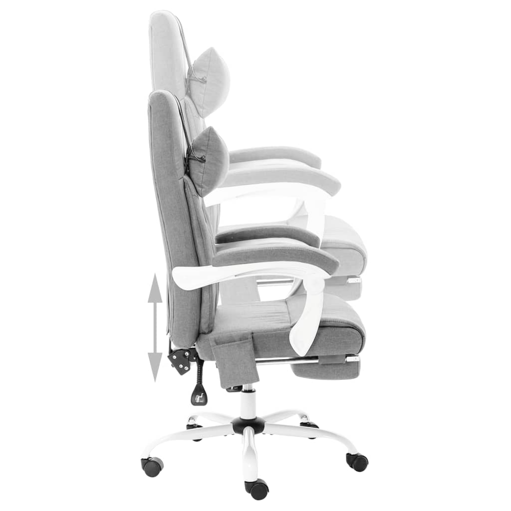 Massage office chair gray fabric