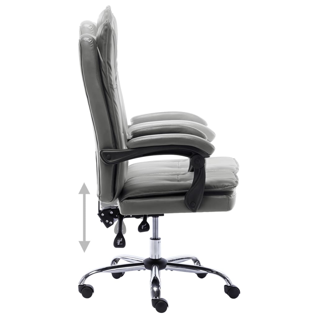 Office chair anthracite faux leather