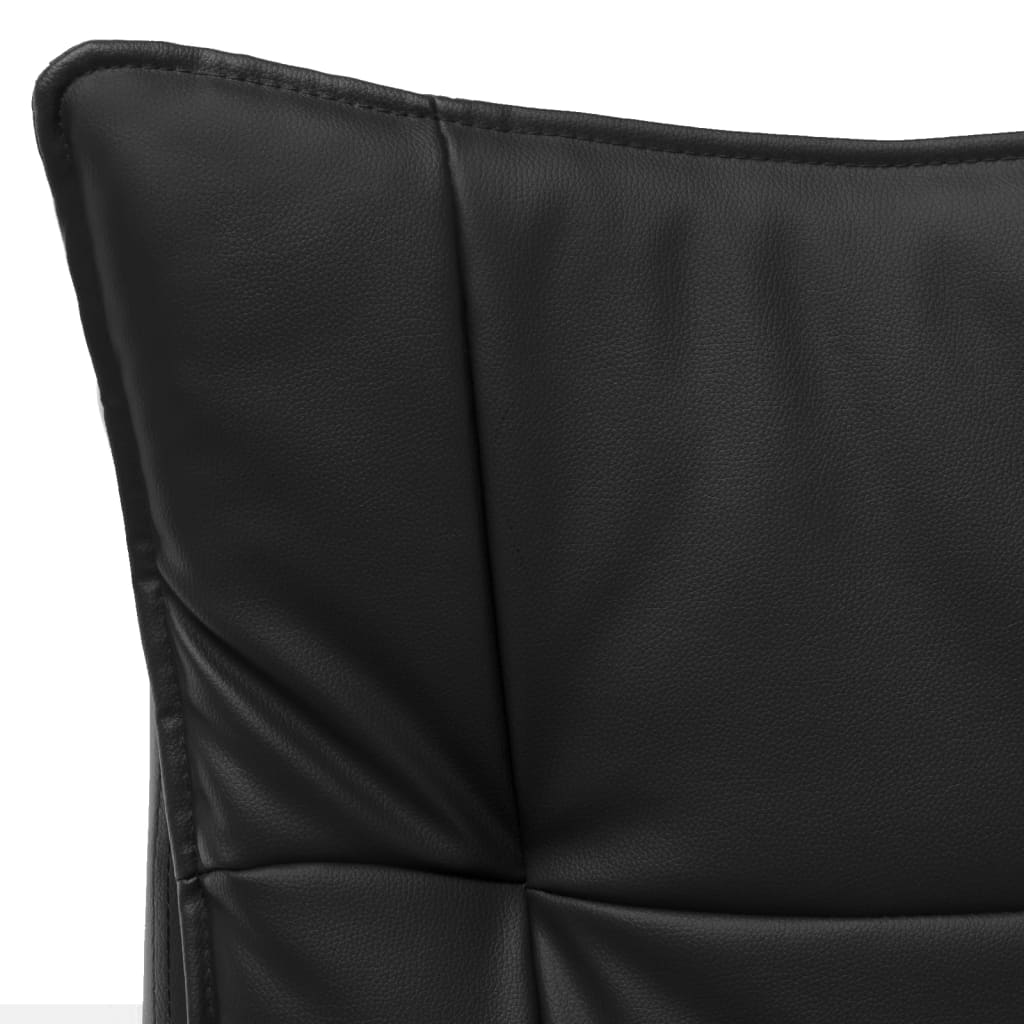Office chair black faux leather