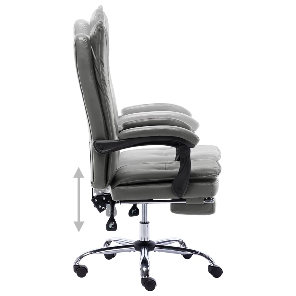 Office chair anthracite faux leather