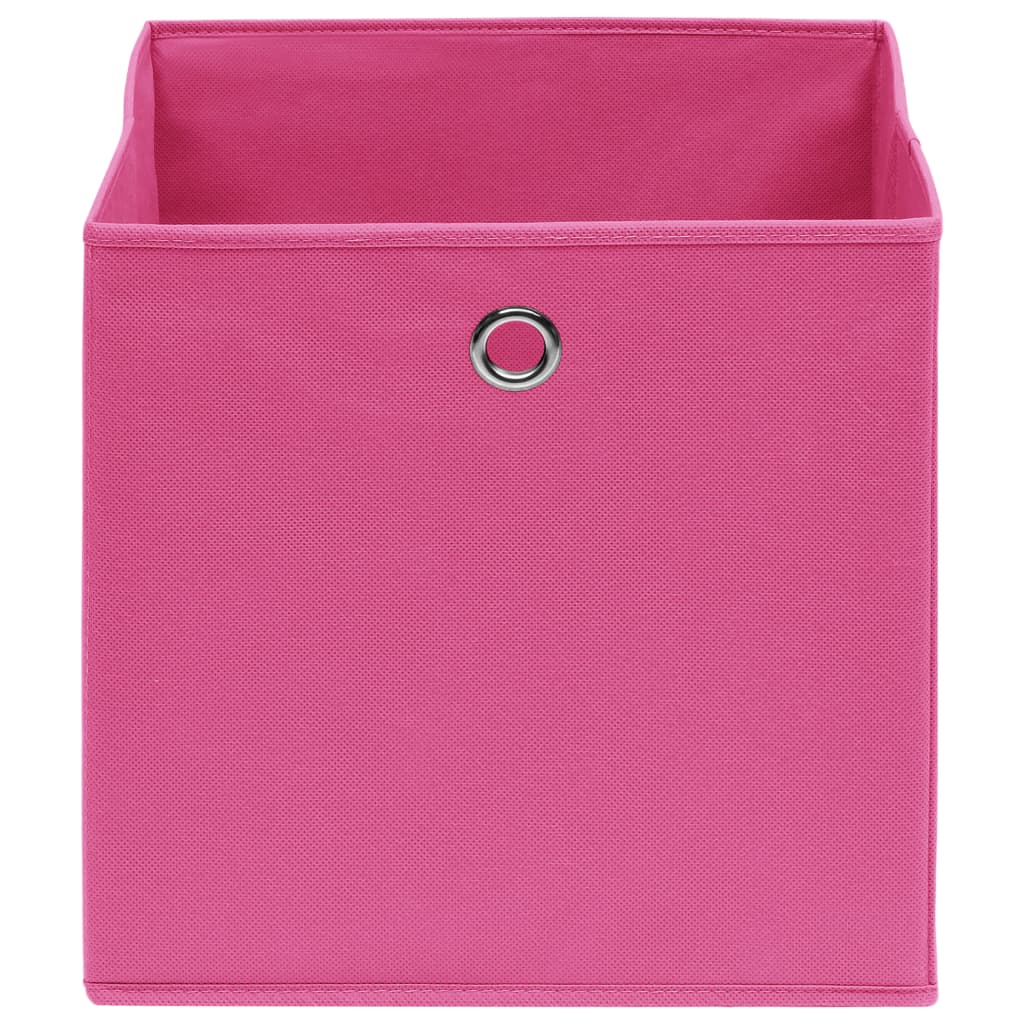 Storage boxes 10 pcs. Pink 32x32x32 cm fabric
