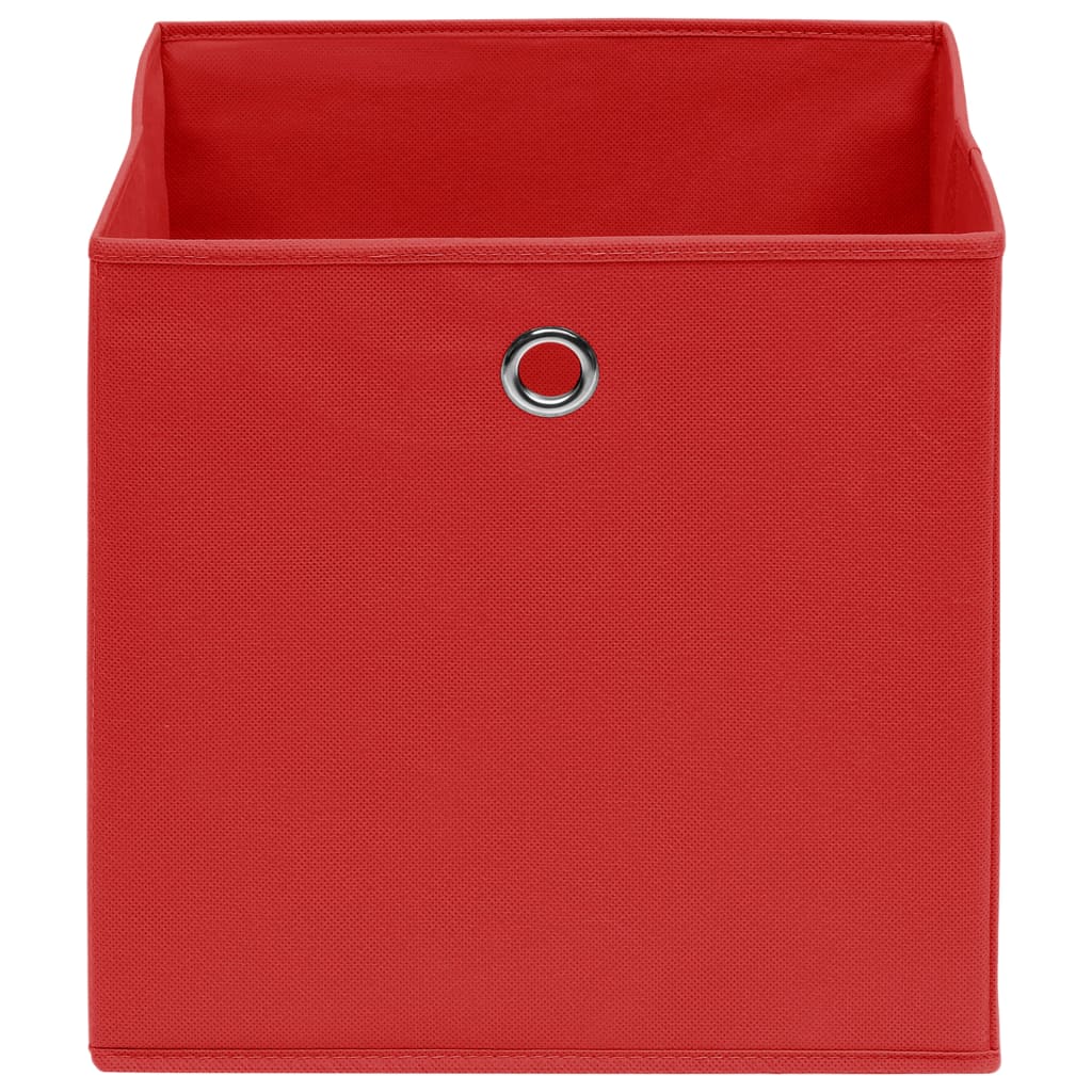 Storage boxes 10 pcs. Red 32×32×32 cm fabric