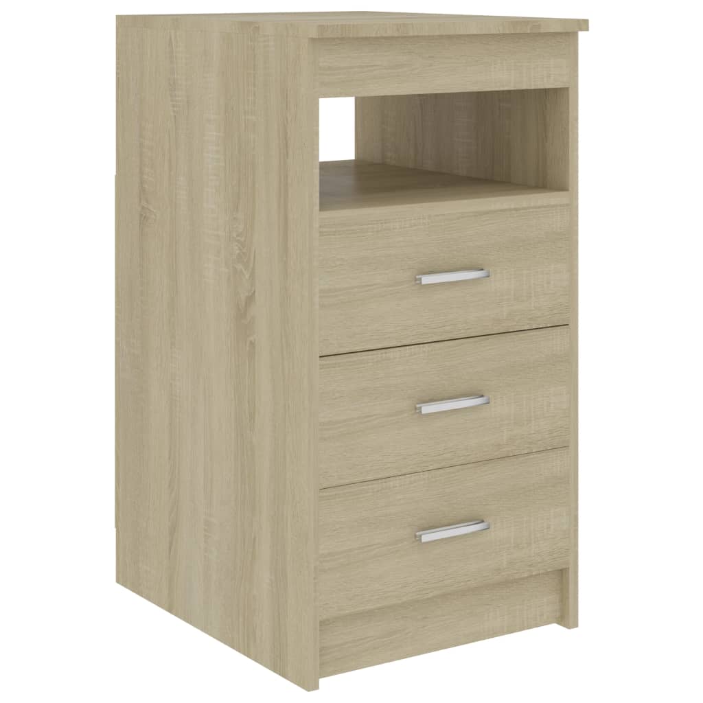 Sideboard with drawers Sonoma oak 40x50x76 cm wood material