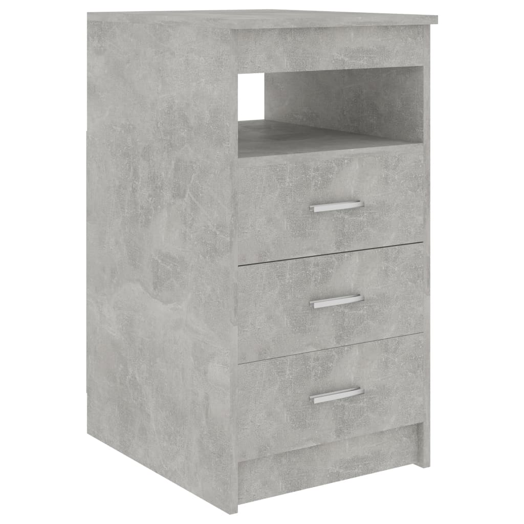 Sideboard with drawers concrete gray 40x50x76 cm made of wood