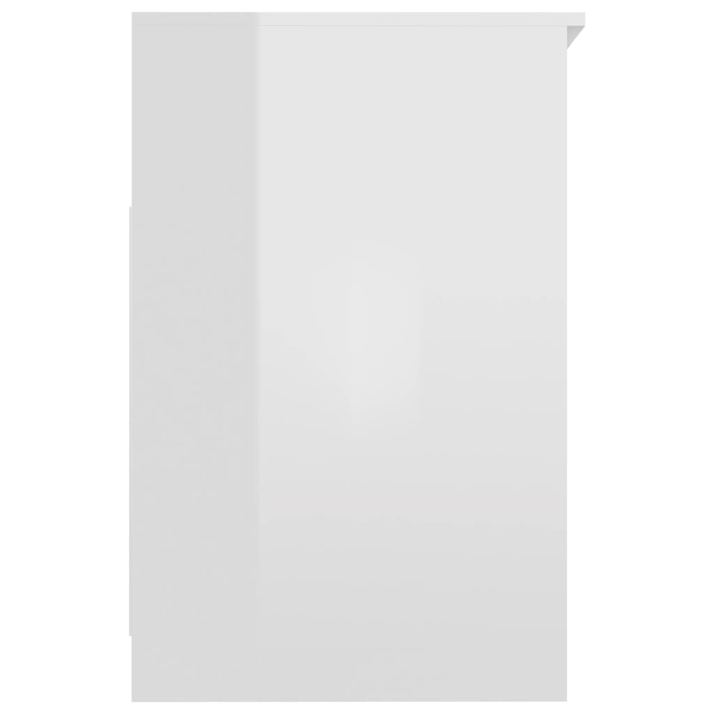 Sideboard Schubladen Hochglanz-Weiß 40x50x76 cm Holzwerkstoff