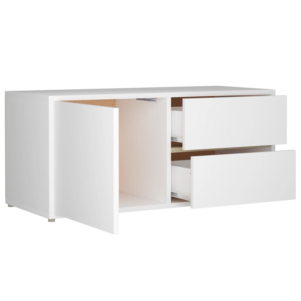 TV-Schrank Weiß 80x34x36 cm Holzwerkstoff