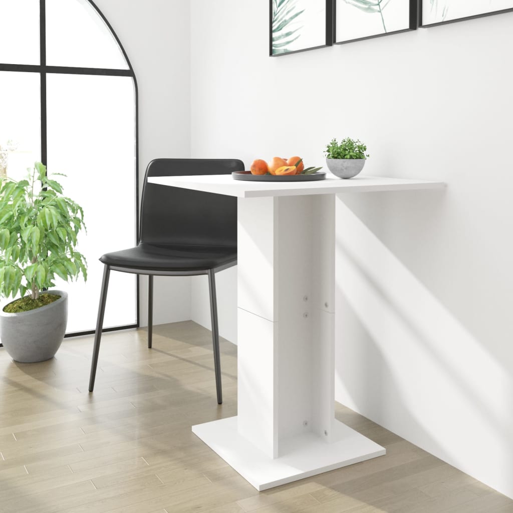 Bistro table white 60x60x75 cm made of wood