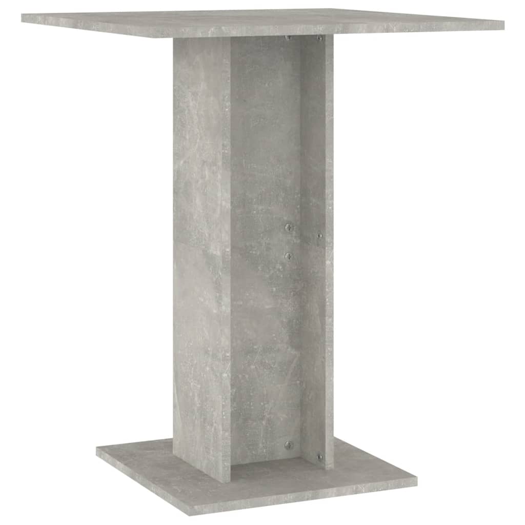 Bistro table concrete gray 60x60x75 cm made of wood