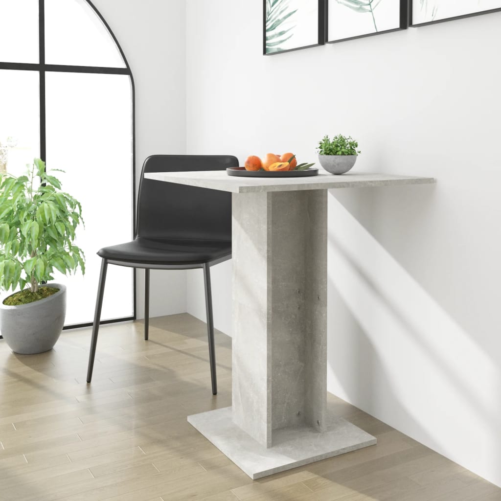 Bistro table concrete gray 60x60x75 cm made of wood