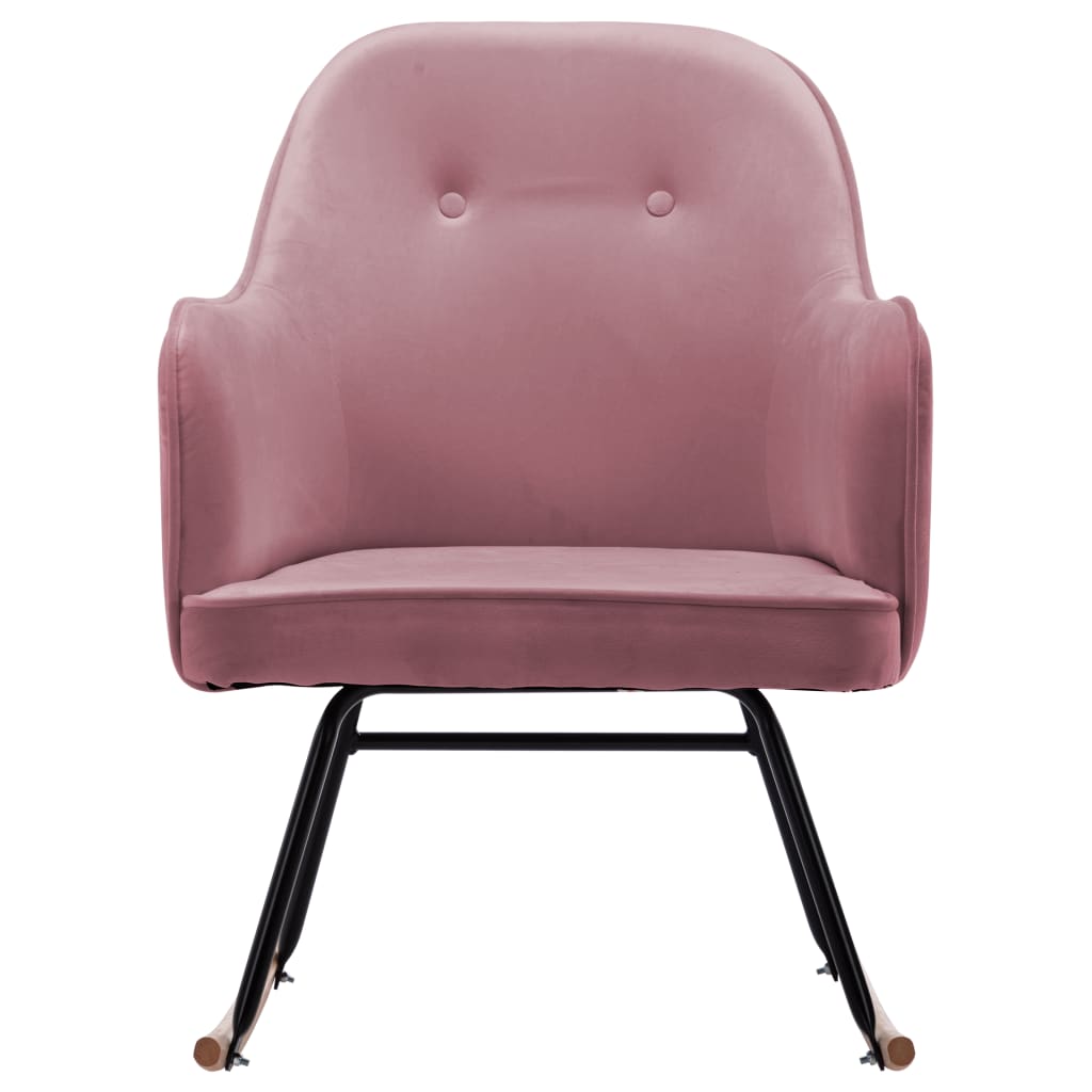 Rocking chair pink velvet
