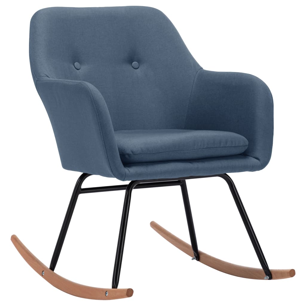 Rocking chair blue fabric