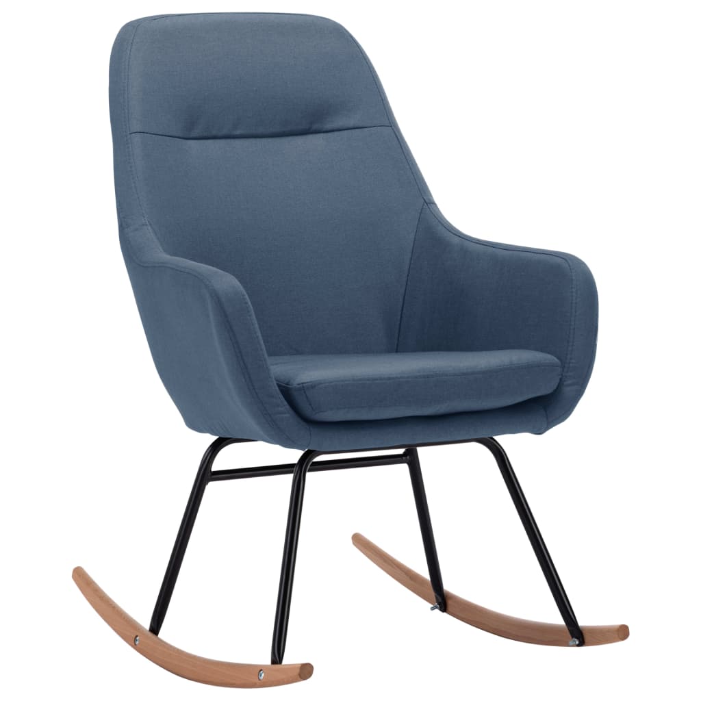Rocking chair blue fabric