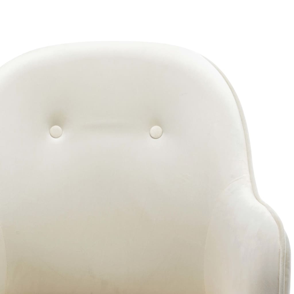 Rocking chair cream white velvet