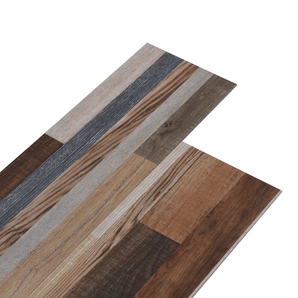 PVC laminate floorboards 4.46 m² 3 mm self-adhesive multicolored