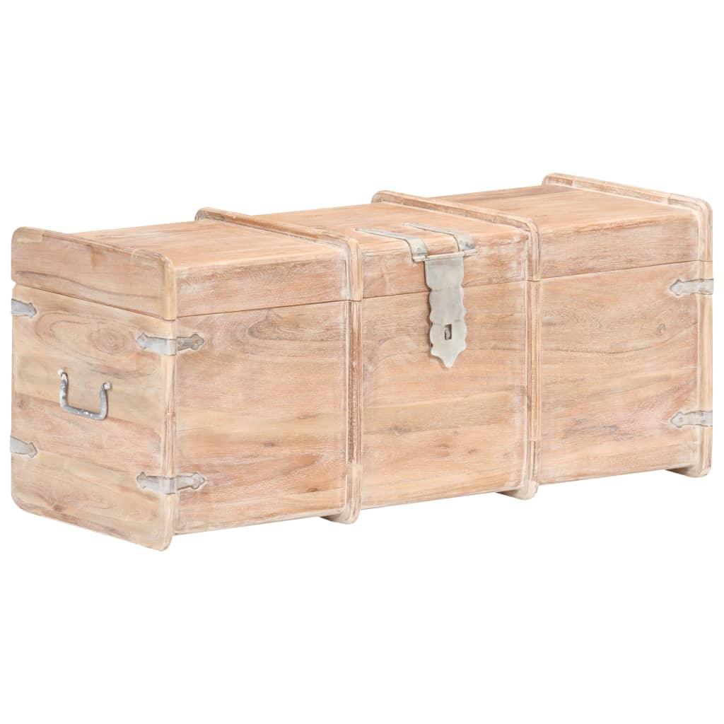 Wooden chest 90x40x40 cm solid acacia wood