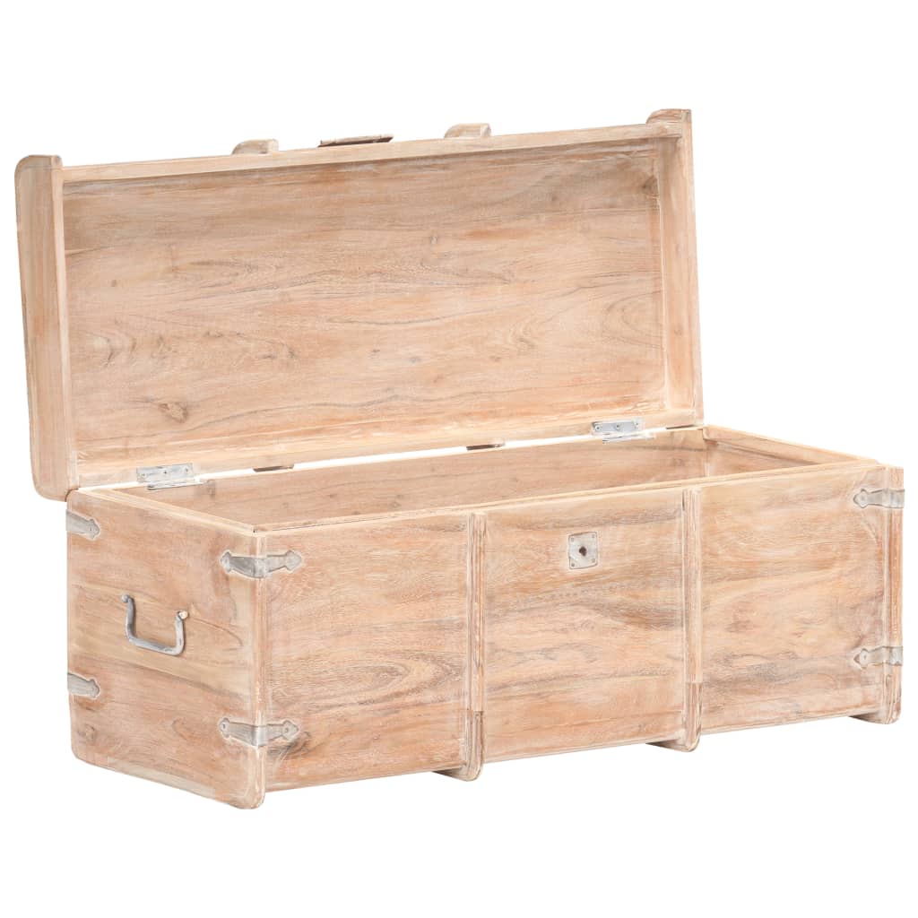 Wooden chest 90x40x40 cm solid acacia wood