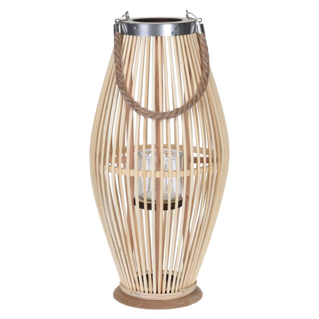 H&amp;S Collection lantern 24x48 cm natural bamboo