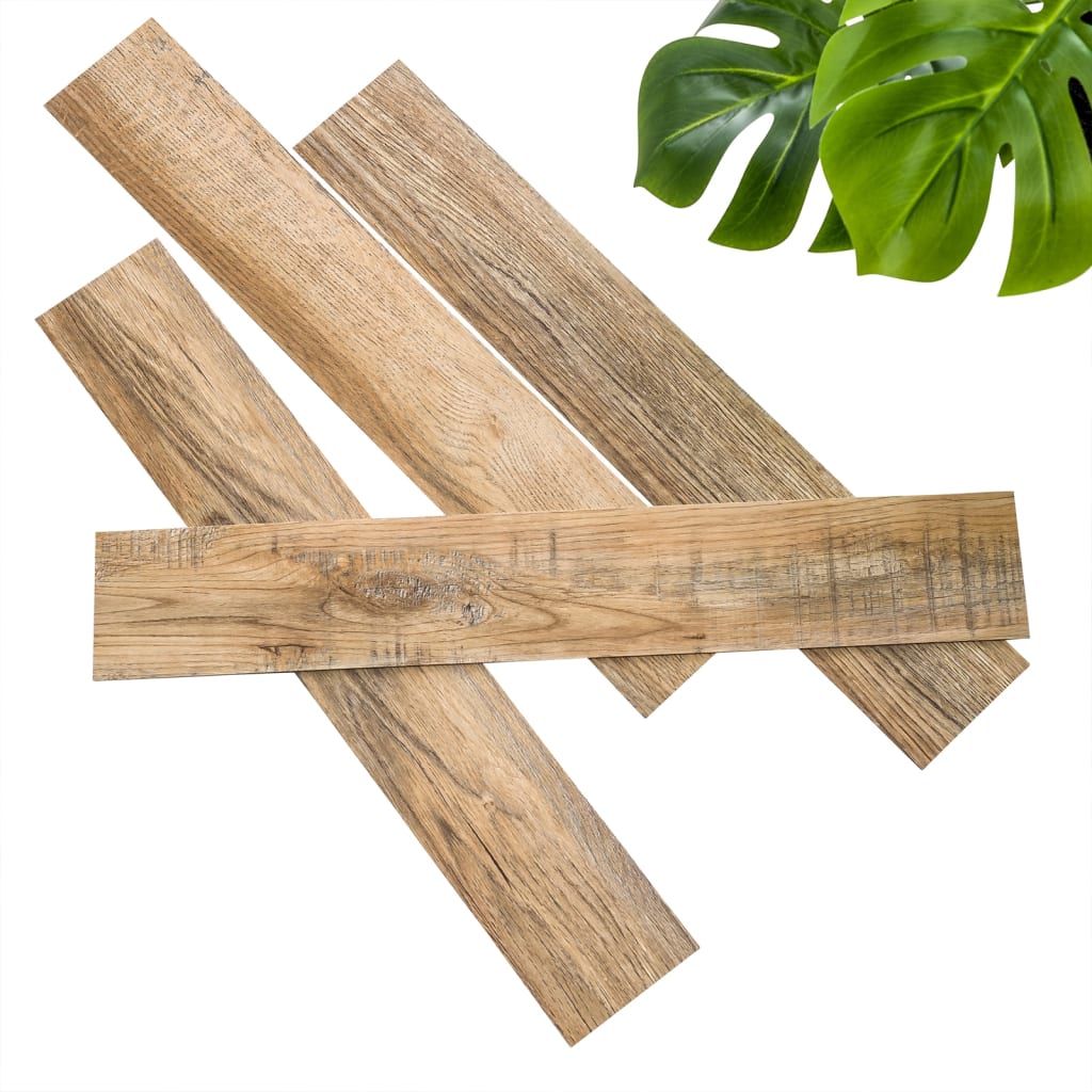 WallArt planks wood look recycled oak vintage brown