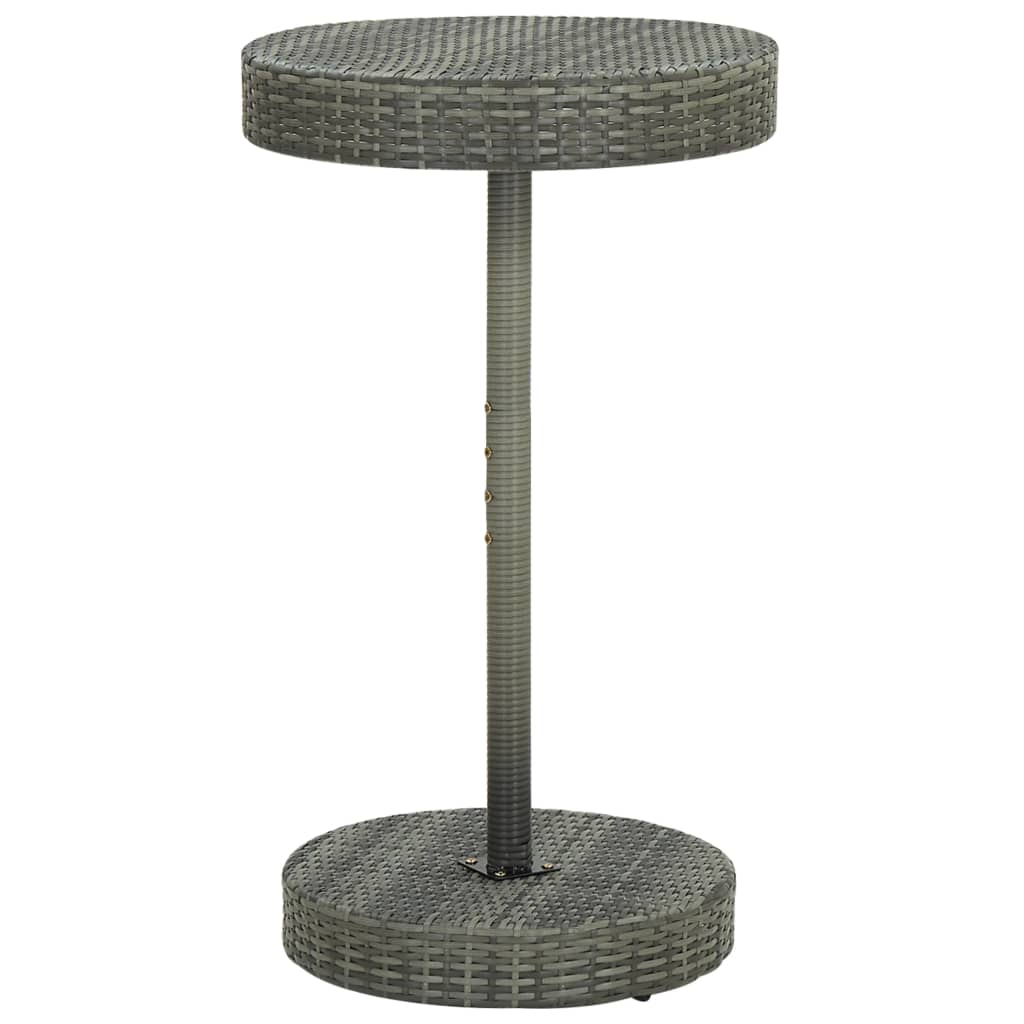 Garden table gray 60.5x106 cm poly rattan