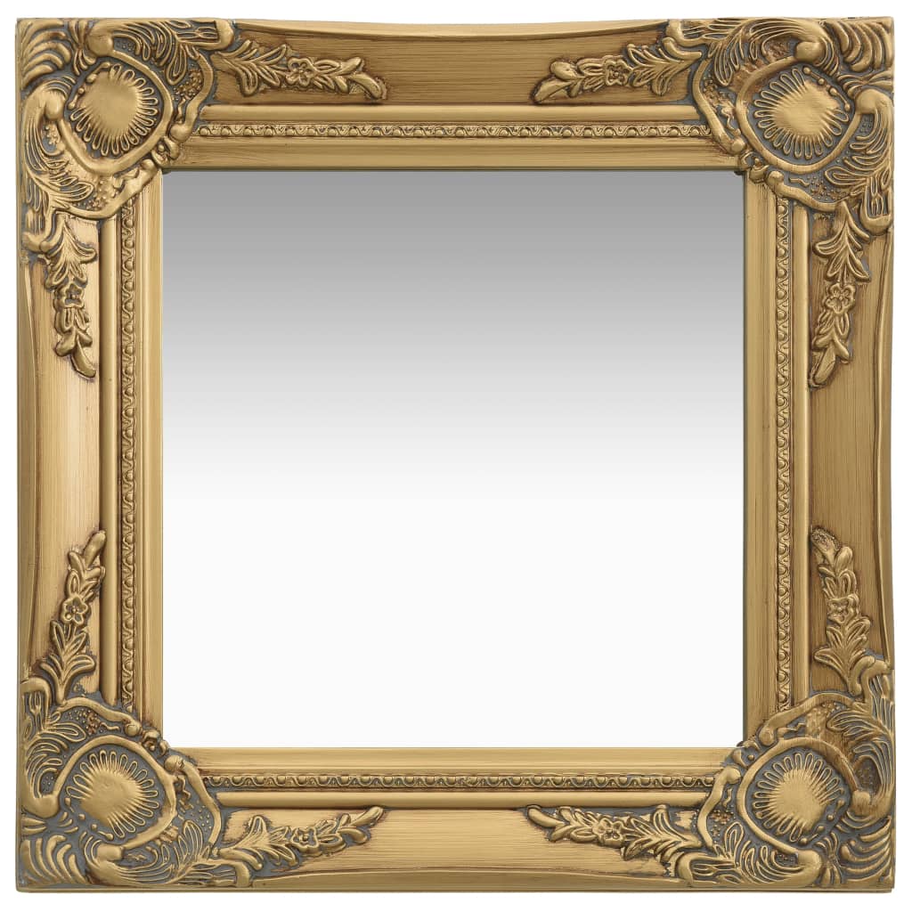 Baroque style wall mirror 40x40 cm Golden