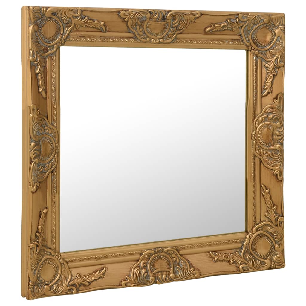 Baroque style wall mirror 50x50 cm Golden