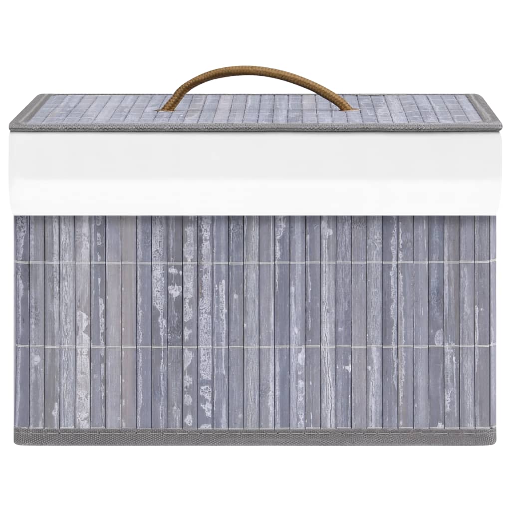 Bamboo storage boxes 4 pcs. Gray