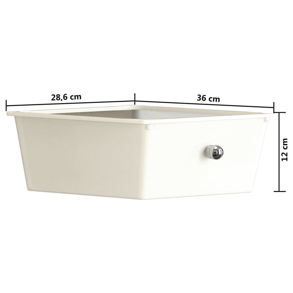 Drawer trolley with 4 drawers white plastic