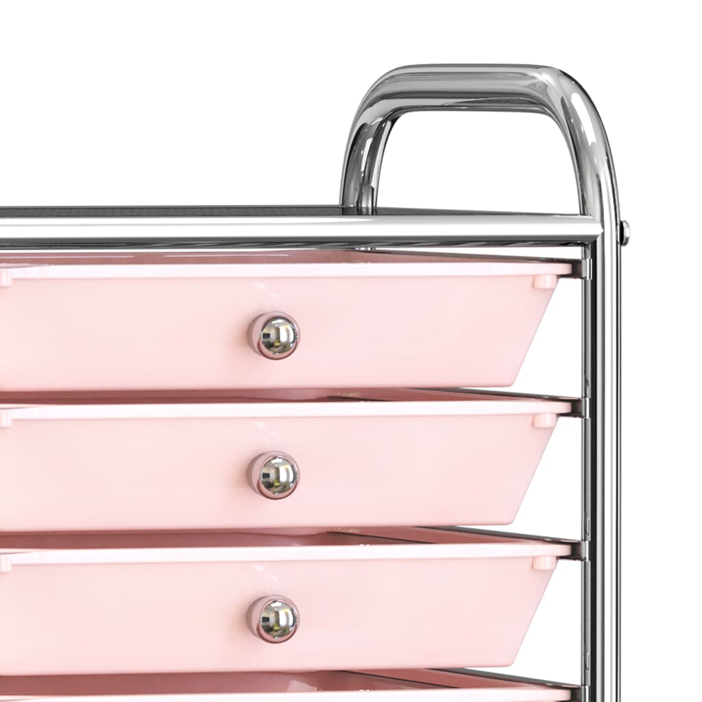 Drawer trolley with 10 drawers Ombre Pink plastic