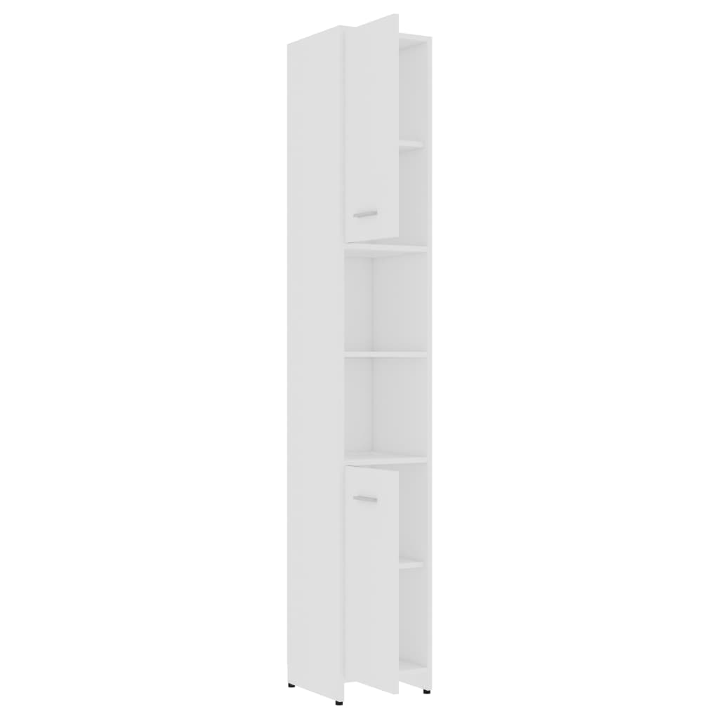 Badezimmerschrank Weiß 30x30x183,5 cm Holzwerkstoff