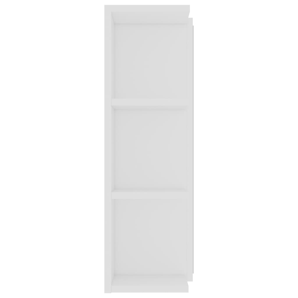 Bathroom mirror cabinet white 80x20.5x64 cm made of wood