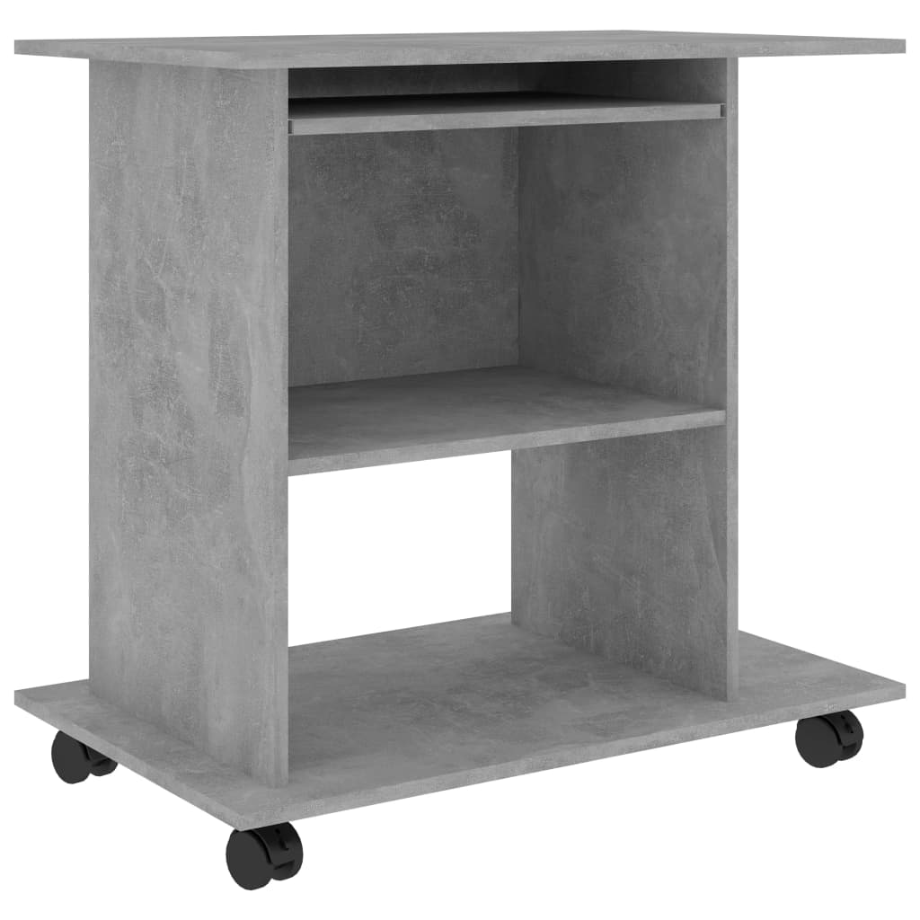 Desk concrete gray 80x50x75 cm made of wood