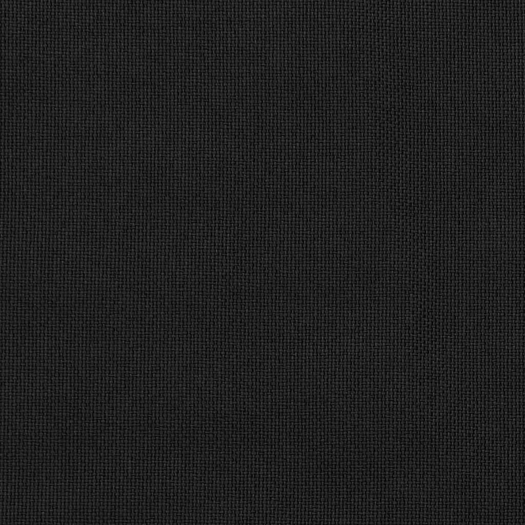 Verdunkelungsvorhang mit Ösen Leinenoptik Schwarz 290x245 cm