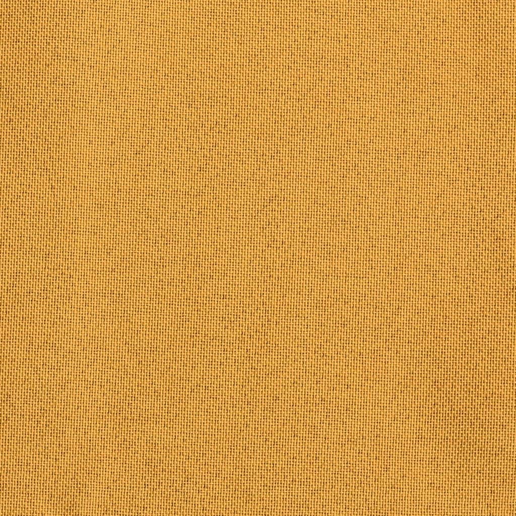 Verdunkelungsvorhang mit Ösen Leinenoptik Gelb 290x245 cm