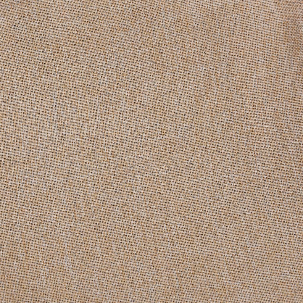 Blackout curtains eyelets linen look 2 pieces beige 140x175 cm