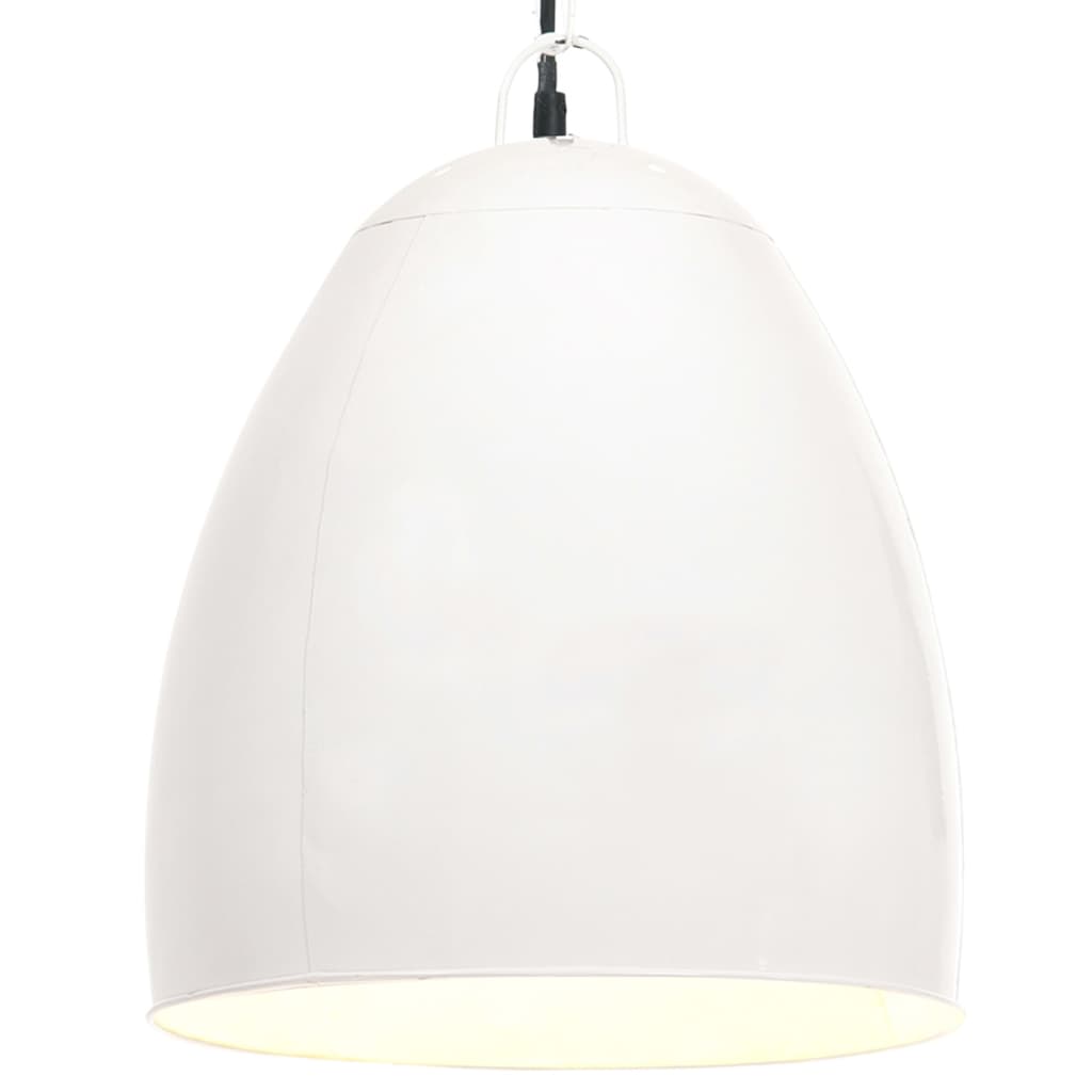 Hanging lamp industrial style 25 W white round 42 cm E27