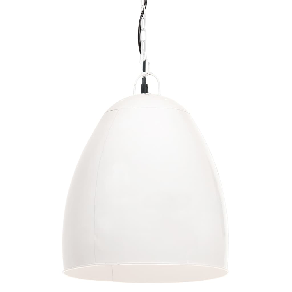 Hanging lamp industrial style 25 W white round 42 cm E27