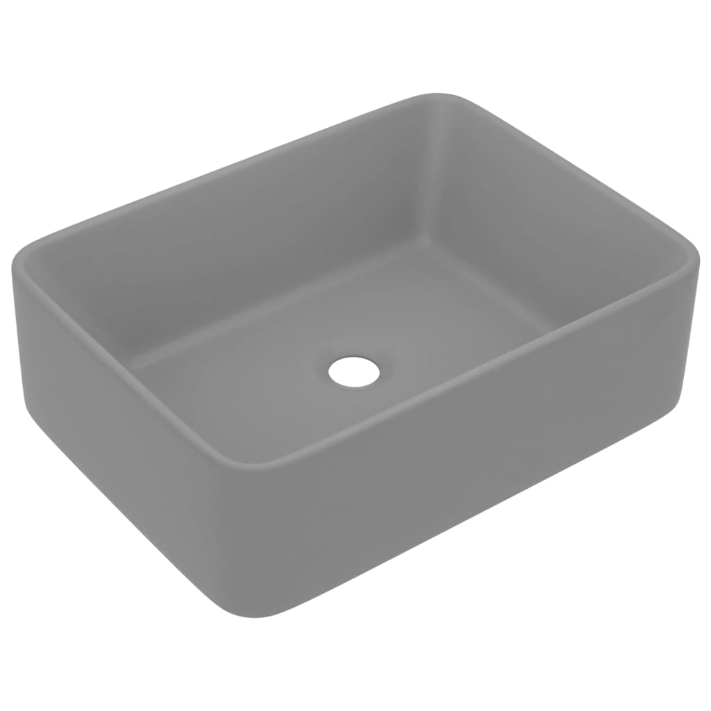 Luxury washbasin Matt Light Gray 41x30x12 cm ceramic