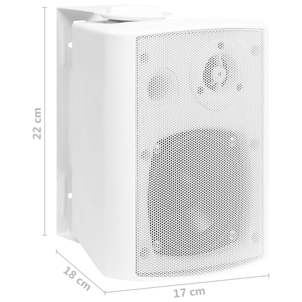 Wandlautsprecher Stereo 2 Stk. Weiß Indoor Outdoor 80W