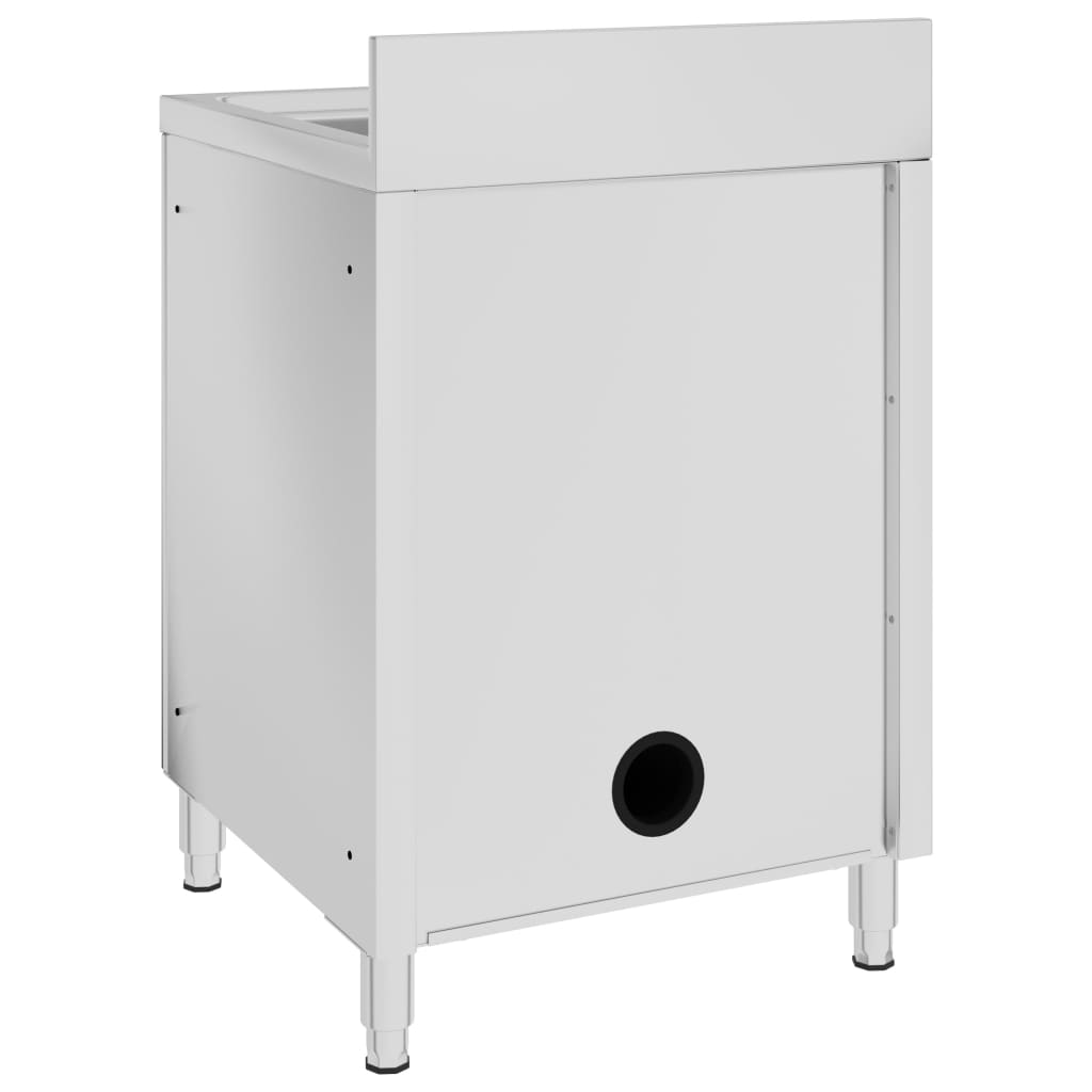 Gastro sink base cabinet 60x60x96 cm stainless steel